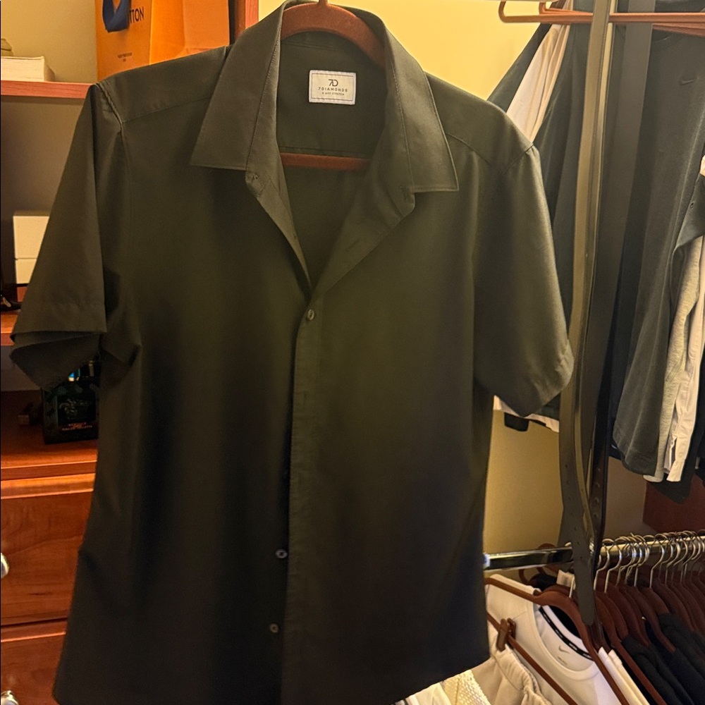 Men's black button down Shirt